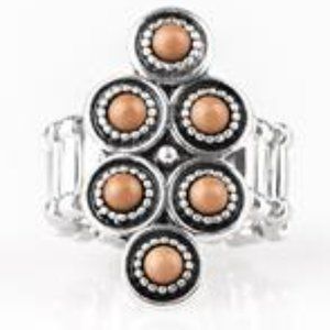 Paparazzi River Rock Rhythm Brown Ring